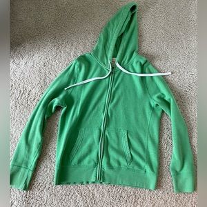 Kelly green zip up hoodie